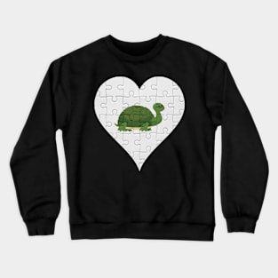 Jigsaw  Turtle Heart Design - Fish Turtle Crewneck Sweatshirt